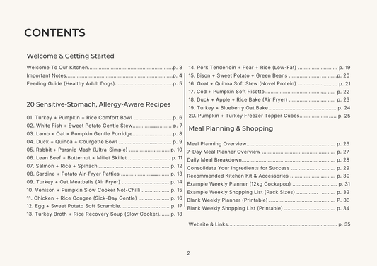 The Sensitive Doodle Chef Recipe Book (Digital Download)