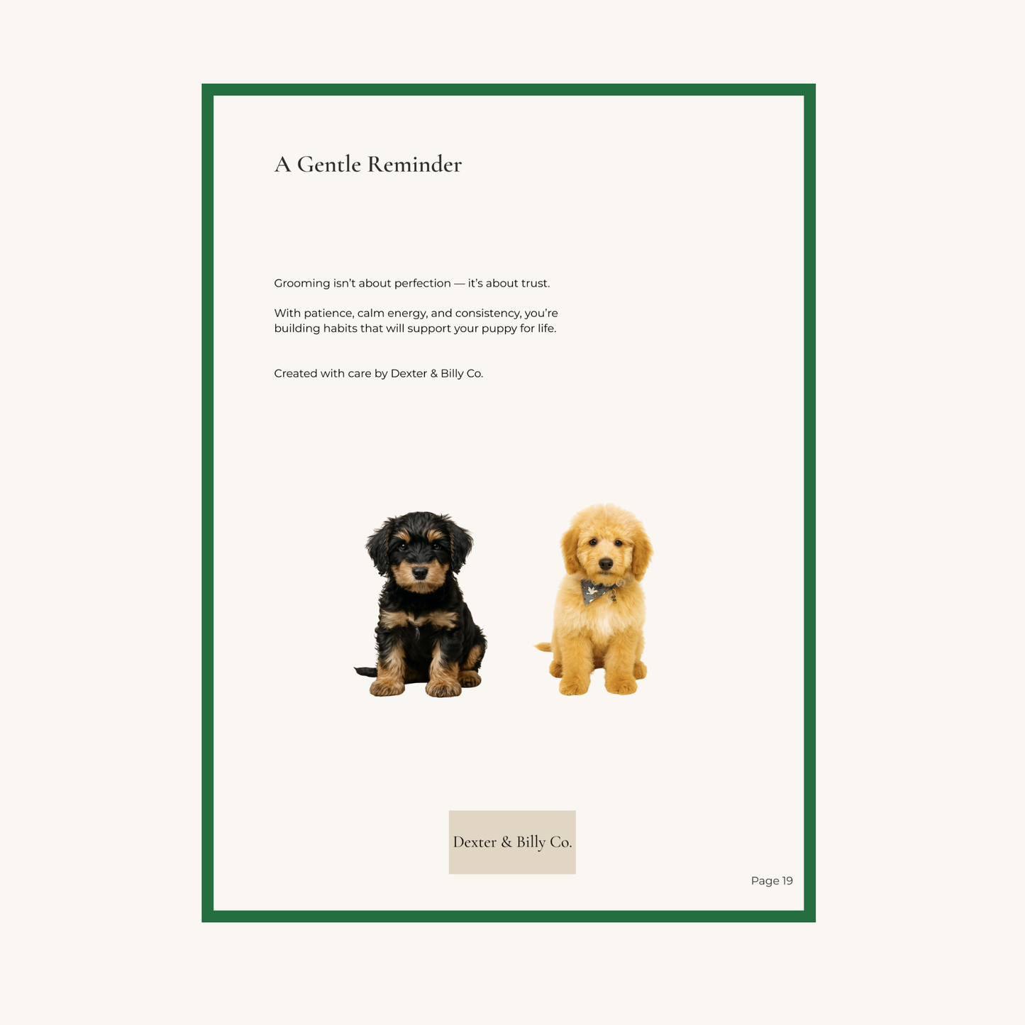 The Gentle Puppy Grooming Guide – Complete Edition (PDF) A stress-free, step-by-step grooming system for puppies - Dexter And Billy Co.