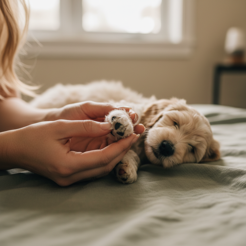 Puppy Grooming — Paw handling