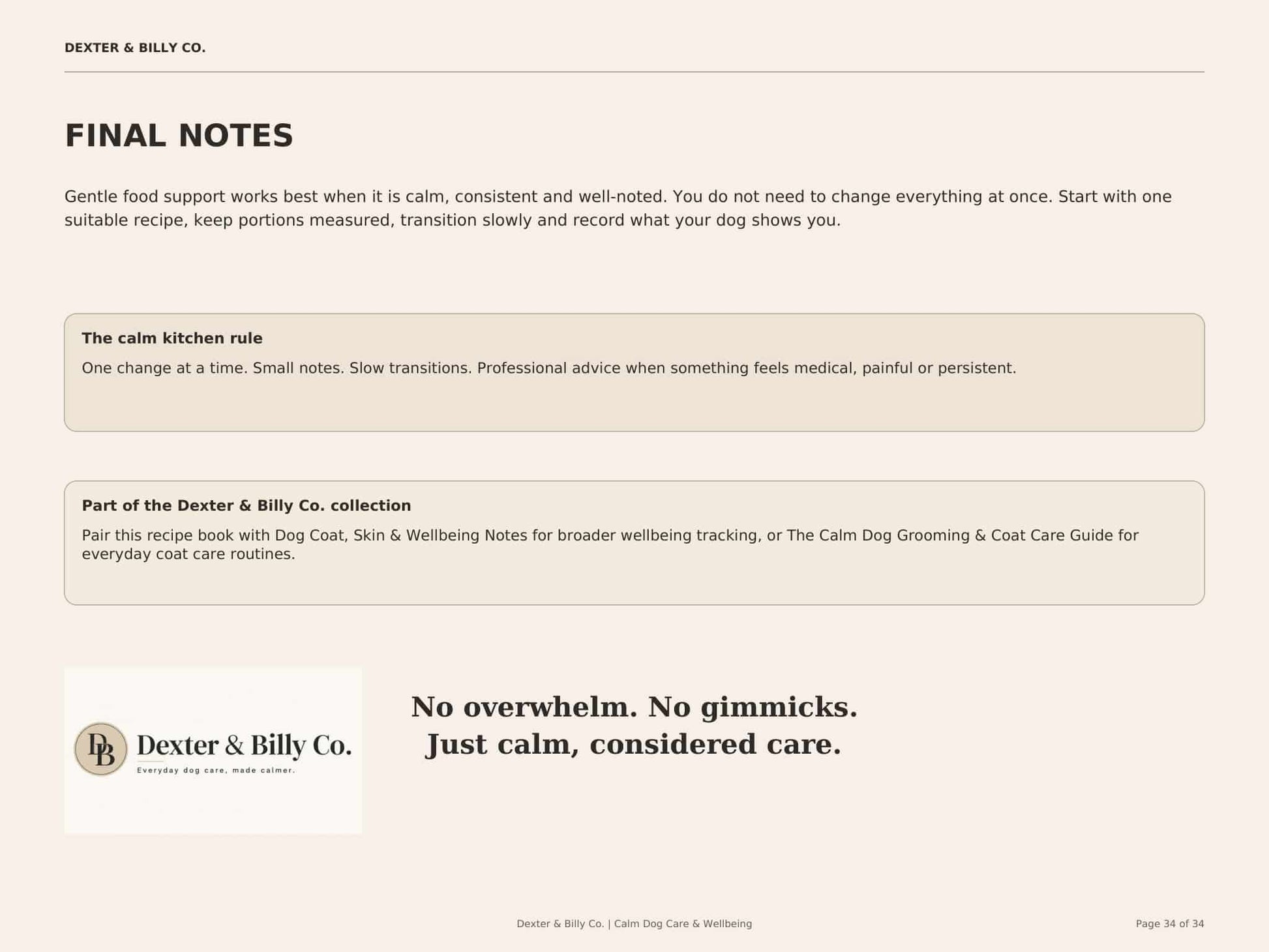 Digital download of The Gentle Dog Meal Planner and Sensitive Tummy Recipe Book by Dexter And Billy Co., featuring planner pages and recipes.