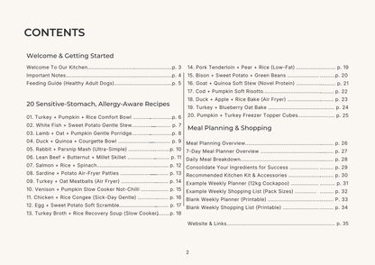 The Sensitive Doodle Chef Recipe Book (Digital Download)