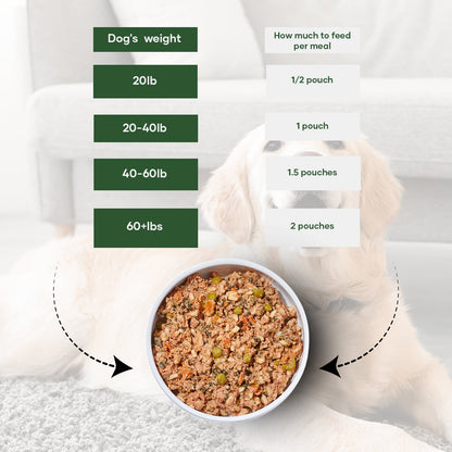 Aniwell dog food pack featuring real meat, fresh vegetables, and natural herbs in a resealable packaging.