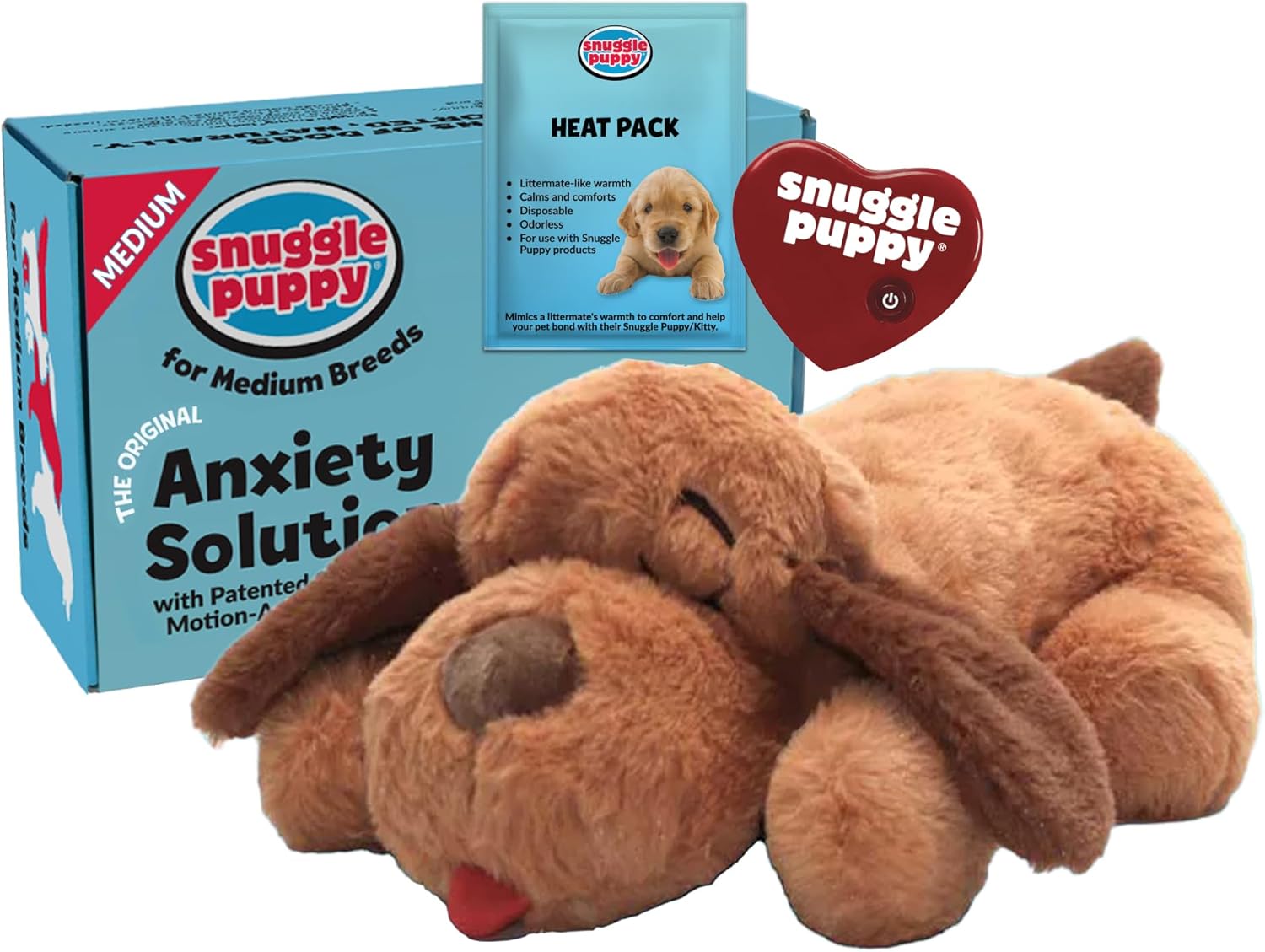 Snuggle Puppy Heartbeat Stuffed Dog Toy – Anxiety & Calming Aid - Dexter And Billy Co.
