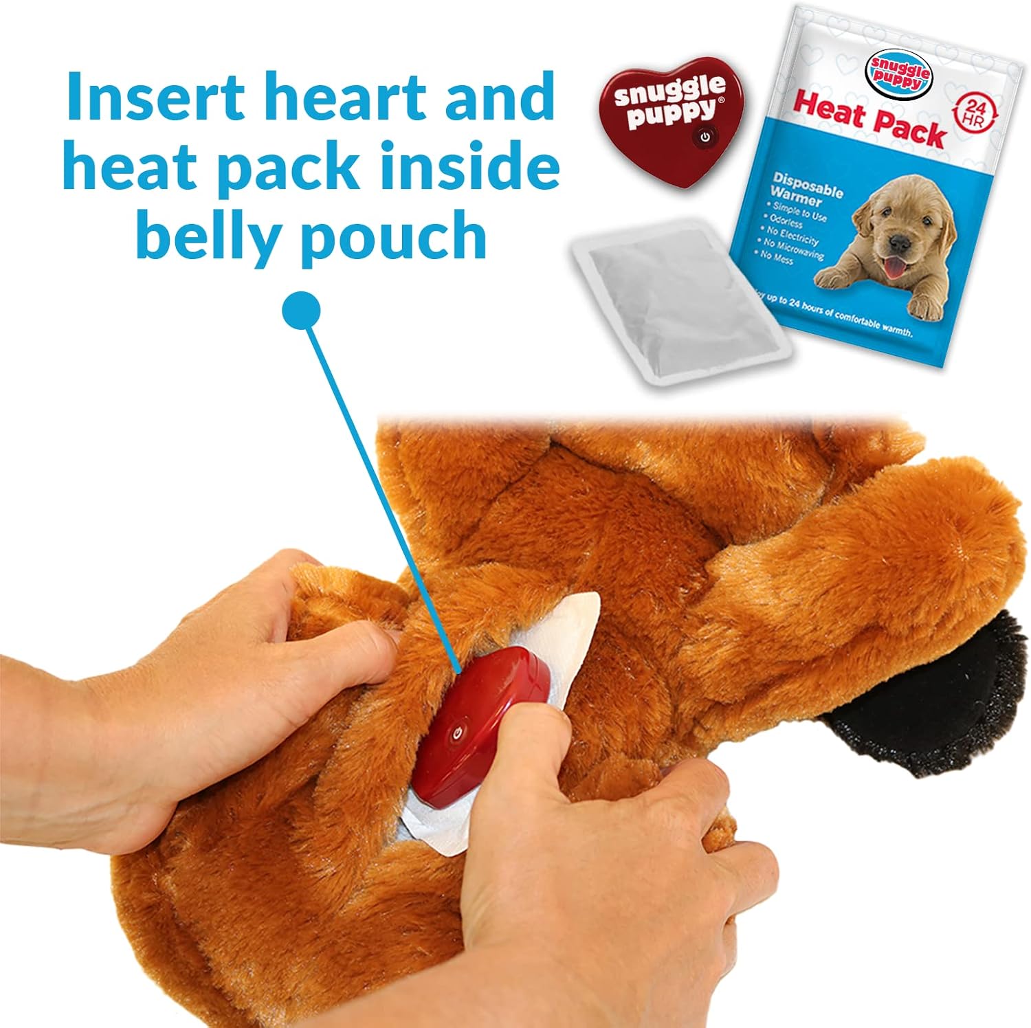 Snuggle Puppy Heartbeat Stuffed Dog Toy – Anxiety & Calming Aid - Dexter And Billy Co.