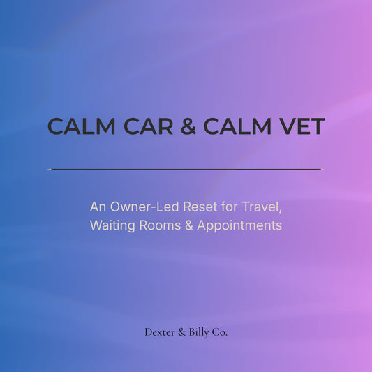 Calm Car and Calm Vet audio guide for dogs and owners by Dexter and Billy Co