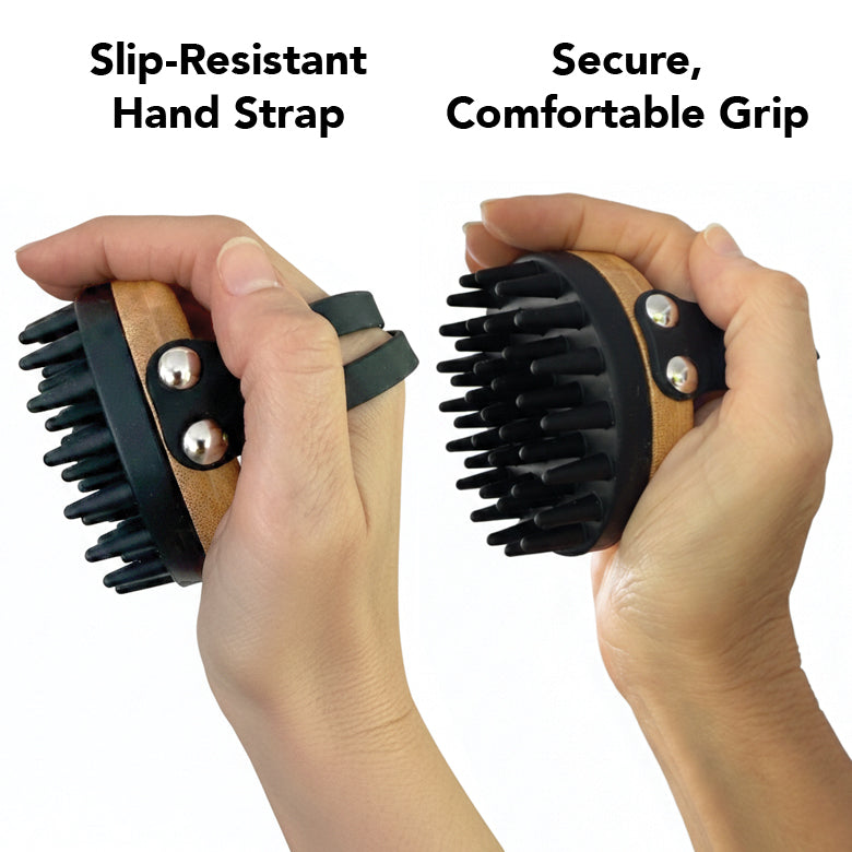 Silicone dog grooming brush by Pride + Groom, The Bath Brush designed for gentle, effective pet bathing and grooming.