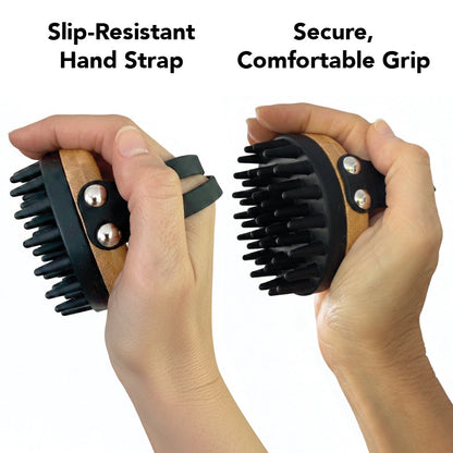 Silicone dog grooming brush by Pride + Groom, The Bath Brush designed for gentle, effective pet bathing and grooming.